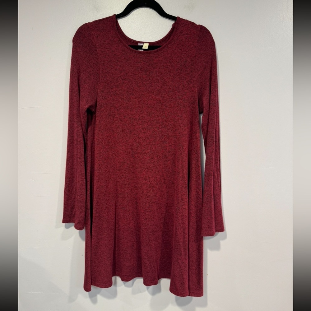 Red long sleeve sweater Alya dress